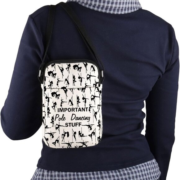 Pole Dancer Gift Canvas Crossbody Bag for Dancers Teachers Travel - Picture 5 of 7
